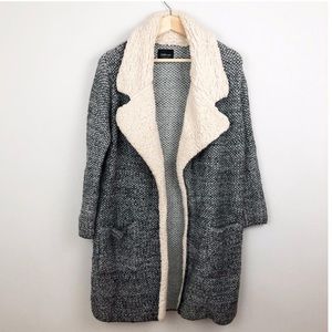 🛍SOLD🛍 Zara Knit Faux Shearling Coat